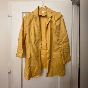 Isalis Yellow Linen Blazer
